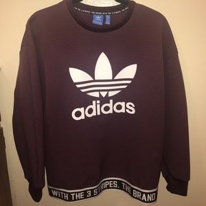 Adidas Trefoil Sweatshirt Burgundy SMALL